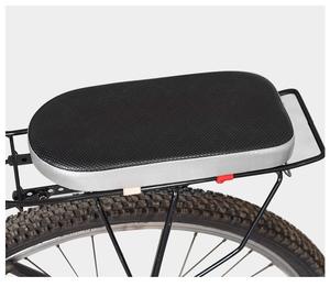 Sedile Posteriore Nero per Bicicletta, Sedile per Mountain <span class=keywords><strong>Bike</strong></span>, Portapacchi Posteriore per Bicicletta, Può Trasportare Persone, Sedile Rinforzato con Bordo Argentato, Accessori per Biciclette - Product Image 4