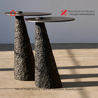 Ensemble de tables basses de luxe à finition brillante, plateau résistant aux rayures, pieds réglables, dimensions personnalisables - Design moderne