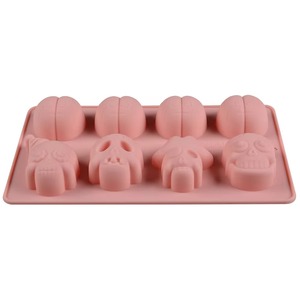 DIY Funny Gift 3D Skull Brain Fondant Silicone Mold 3D Mold Silicone Chocolate Bar Cake Ice Cube Making Tool for Decoration - Product Image 2