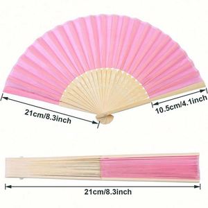 Éventail portable personnalisable en bambou pour mariage à la plage, motifs floraux tropicaux, noms pour décoration intérieure, Nouvel An chinois - Product Image 6