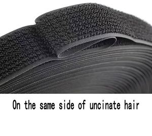 Bande Velcro réutilisable à découpe libre, auto-adhésive sur le même côté, noire, ultra-résistante, fine - Product Image 3