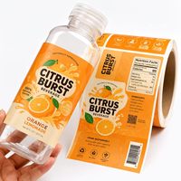Étiquettes autocollantes personnalisées du fabricant, logo de marque, vinyle imperméable PP PVC, emballage, impression d'étiquettes pour bocaux alimentaires en feuille d'or