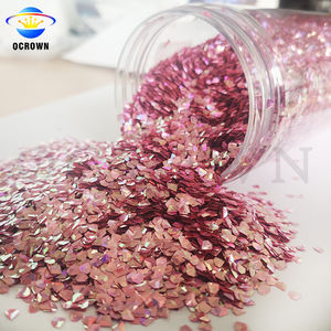 3D เพชรรูปร่างแวววาวเล็บสีรุ้งเลื่อมฝุ่นเล็บเกล็ดสำหรับแต่งหน้าอายแชโดว์โลโก้ที่กำหนดเองเครื่องสำอางร่างกายตาใบหน้า - Product Image 5