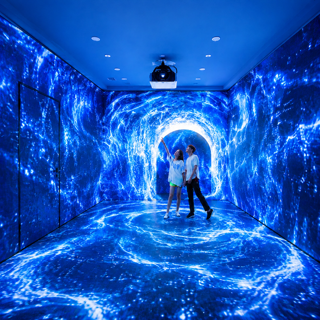Immersive Interactive Immersive Projection Game Room System for Indoor Entertainment Center Family Fun and Attraction Zones