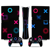 Autocollants de couleur peau de Film protecteur pour PS5 Pro Console contrôleur hôte poignée autocollants complets