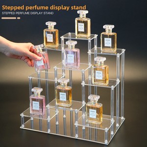 Exhibidor Acrílico Transparente de Múltiples Niveles con Escalones para Figuras, Modelos y Perfumes - Estantes de 5 cm de Altura, Uso Familiar - Product Image 3