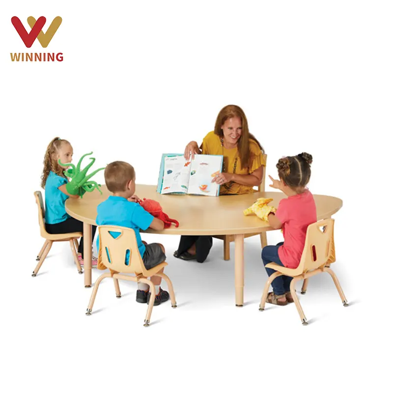Vorschule Montessori Möbel Kindertag stätte Kindergarten Schule Tisch Stuhl Sets Holz Kinder betreuung Kindergarten Klassen zimmer Design Sets