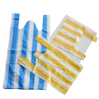 Sacs poubelles robustes et résistants en HDPE non biodégradable pour T-shirts, emballage plat (50 pièces/lot)