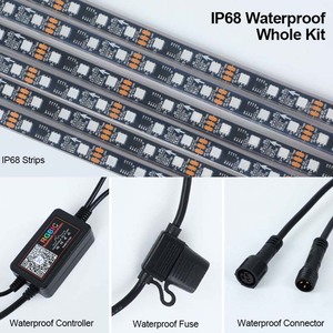 RGBIC Car Underglow Light <span class=keywords><strong>Kit</strong></span> IP68 Waterproof Exterior <span class=keywords><strong>Neon</strong></span> LED Car Lights Dynamic Modes Underbody Lights for Cars Trucks - Product Image 3
