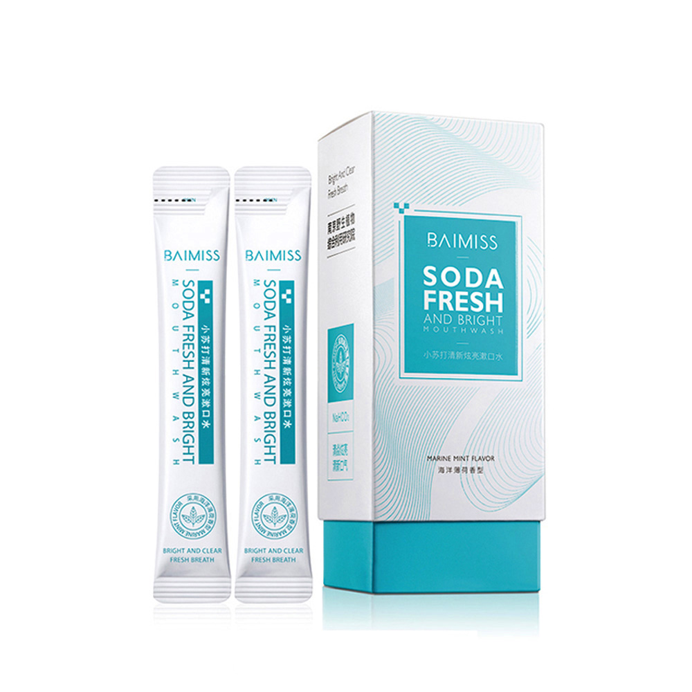 Дорожная сумка для полоскания рта пищевая Сода мятным вкусом очищение для устранения неприятного запаха изо рта, саше жидкость для полоскания рта