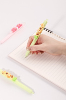 Nouveau design mignon : Stylo en plastique DIY Jenga à motif floral pour enfants et étudiants, écriture 0,5 mm