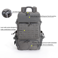 Sac à dos tactique multifonctionnel 45L, sport et mode, 1000D, imperméable et durable, avec compartiment séparé pour chaussures, pour l'extérieur