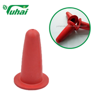 Tétines d'agneau flexibles portables 32.8g mamelon Animal de couleur rouge pour mouton forme ronde 3mm trou Dimension équipement d'alimentation
