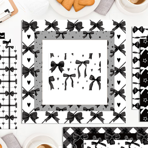 WW181 pajarita negra papel de álbum de recortes negro a cuadros DIY Fondo papel de álbum de recortes para decoraciones de fondo de fiesta temática - Product Image 6