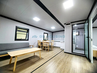 Maison conteneur mobile extensible en acier de 20 pieds, écologique, préfabriquée, 3 chambres, de luxe, avec panneaux sandwich, pour extérieur et école en bois
