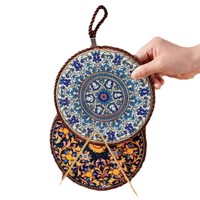 Grand dessous-de-plat et protège-plat anti-brûlure, résistant à la chaleur, au design zen asiatique, pour la maison