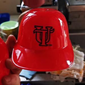 कस्टम खाद्य ग्रेड BPA मुक्त रंगीन आइसक्रीम कटोरा मिनी प्लास्टिक बेसबॉल हेलमेट नाश्ता टोपी नाश्ता कटोरा आइसक्रीम कटोरा - Product Image 4