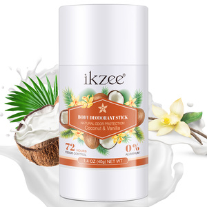 Ikzee ก้านระงับกลิ่นกาย40กรัมสำหรับผู้ชายใช้ซ้ำใต้วงแขนควบคุมกลิ่นมะพร้าววานิลลาธรรมชาติ72ชั่วโมงฉลากส่วนตัว - Product Image 3