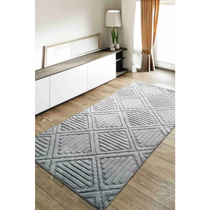 Tapis lavable en microfibre de polyester gaufré à poils longs, antidérapant et personnalisable pour usage domestique, fournisseur OEM - Product Image 1