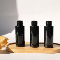 Flacon compte-gouttes en plastique PET noir de haute qualité, 30 ml, flacon compte-gouttes à huile à presser