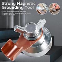 Pince de sol magnétique robuste pour soudage, résistante aux hautes températures, avec forte adhérence magnétique pour bornes de soudage à un seul poteau