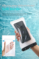 Pochette étanche flottante pour téléphone, triple protection, double étanchéité, sac de plongée en TPU avec airbags, compatible écran tactile