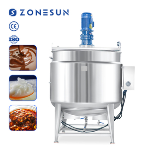ZONESUN ZS-MB2000LH Tanque de Calentamiento y Mezcla de Pasta Industrial Personalizado de Doble Capa de Acero Inoxidable con Calefacción - Product Image 1