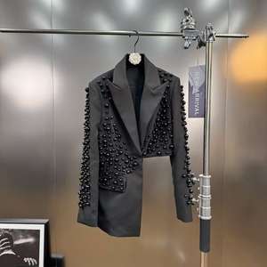 Vestido <span class=keywords><strong>de</strong></span> Noche para <span class=keywords><strong>Mujer</strong></span>, Estilo Europeo Americano, Escote Profundo en V, Pedrería Resistente, Diseño Irregular, para Festivales <span class=keywords><strong>de</strong></span> Otoño, Galas, Largo hasta la Rodilla - Product Image 4