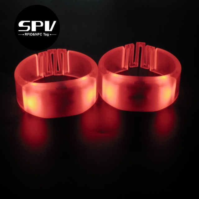 LED Bracelet Sound Activated RFID Remote Control Light Up Wristbands