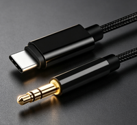 Câble Audio AUX USB Type C 3.5mm mâle, en nylon tressé, coque de prise en alliage métallique, anti-interférence, blindé, 182cm, pour haut-parleur de voiture