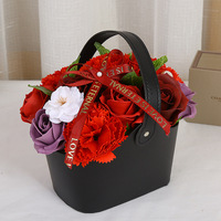 Boîte cadeau de fleurs de savon portables pour la Saint-Valentin, la remise des diplômes, le Ramadan, Pâques, Thanksgiving, Noël, avec logo personnalisé - Cadeau pour petite amie