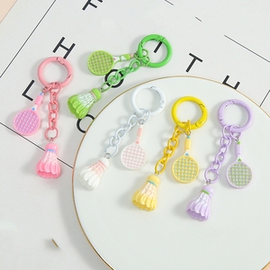 <span class=keywords><strong>Mini</strong></span> Raqueta Deportiva Multicolor, Llavero, Colgante, Regalo para Estudiantes, Llavero con Raqueta de Bádminton - Product Image 2