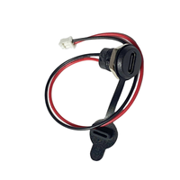 USB Typ-C Buchse 2-Pin auf JST PH 2,0mm Stecker Kabelverbinder Ladeanschluss Mutter Panelmontage Kappe CN