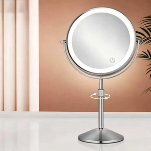 Rechargeable LED Lighted <b>Makeup</b> Mirror with Magnification Ins Style Desktop <b>Vanity</b> Mirror for Student Dormitory Cosmetic <b>Makeup</b> - Product Image 6