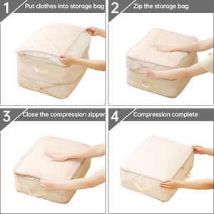 Organisateur de rangement à compression ultra-compact, sac de rangement à compression anti-poussière pour couettes, vêtements, couvertures - Product Image 3