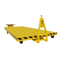 Remolque de Plataforma Plana de Alta Resistencia, Capacidad de 1-50 Toneladas, Vehículo de Transporte de Materiales, Remolcado por Montacargas, con Dimensiones Personalizables