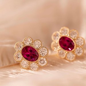 Pendientes de lujo con diamantes para mujer, Plata de Ley 925, joyería fina elegante, uso diario clásico, regalo de aniversario de boda - Product Image 1