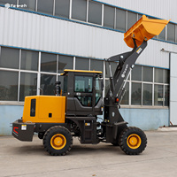 Mini-chargeuses sur pneus de haute qualité de 1,0 tonne, compactes, petites, articulées, pour jardin, à vendre, mini-tracteur chargeur