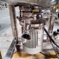 Mélangeur émulsifiant mobile 150L en acier inoxydable avec moteur AC, chauffage électrique, homogénéisateur et boîte de vitesses pour produits alimentaires et chimiques