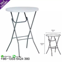 Table pliante rectangulaire en plastique moderne et portable pour les fêtes en plein air