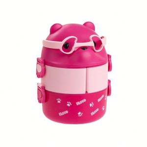 Boîte à lunch portable double couche personnalisée en gros avec couches séparées pour les employés de bureau et les étudiants grande capacité avec cuillère - Product Image 2