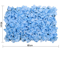 Panneau de fleurs artificielles d'hortensia multicolores en gros pour la décoration de toile de fond de mariage, de fête à domicile, de vitrine de centre commercial et de mur