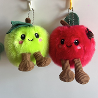 Mignonne mascotte pomme en peluche, boule sphérique, ornement végétal, breloque de sac de maternelle, accessoires, fabricant