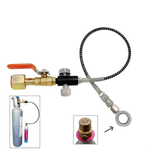 Adaptateur de recharge CO2 Zimakyfa en acier inoxydable noir 2000 PSI, populaire et fiable, pour raccord rapide Sodastream - Product Image 1
