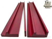 Support de tuiles de mahjong en bois massif rouge foncé avec pousseurs magnétiques de qualité supérieure, ensemble d'accessoires portables pour table de jeu de divertissement