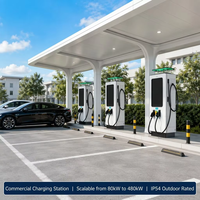 Chargeur de véhicules électriques SCU EVMS PRO, fonction publicitaire industrielle commerciale, interface CCS2, certifié CE, recharge de véhicules électriques en extérieur, 360 kW, 240 kW