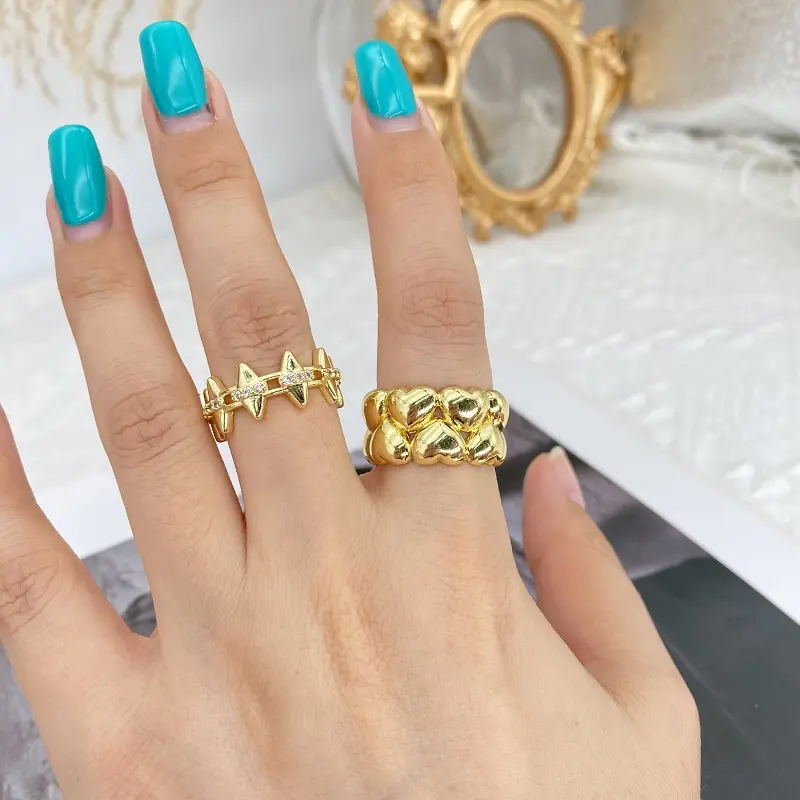 Vendita calda 2023 gioielli da donna in oro regalo anelli da uomo personalizzati Party Diamond Wedding zircone Diamond Rings Set