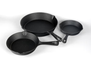 Набор посуды нестандартного размера: чугунная сковорода без покрытия, чугунная сковорода-гриль - Product Image 5