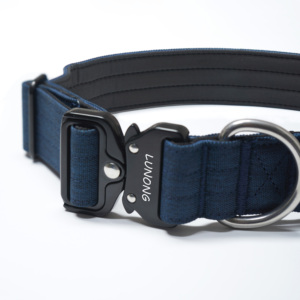 Collier pour chien personnalisé de luxe Lunong avec boucle en métal rembourrée, réglable pour couleurs et logo personnalisés, nylon durable - Product Image 3