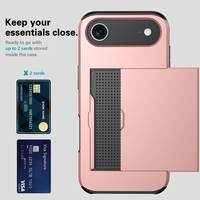 Dompet Penutup Ponsel untuk Samsung Galaxy S26 S25 Ultra A17 dengan Tempat Kartu Geser, Casing Ponsel untuk iPhone Air 17 16 15 Pro Max